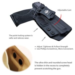 POLE.CRAFT M&P 2.0 9mm Hoster IWB KYDEX for Smith & Wesson M&P 9mm M2.0 4"/4.25" Pistol Case - Inside Waistband Concealed Carry Holster S&W M&P 9mm 2.0 Gun Pouch Accessories