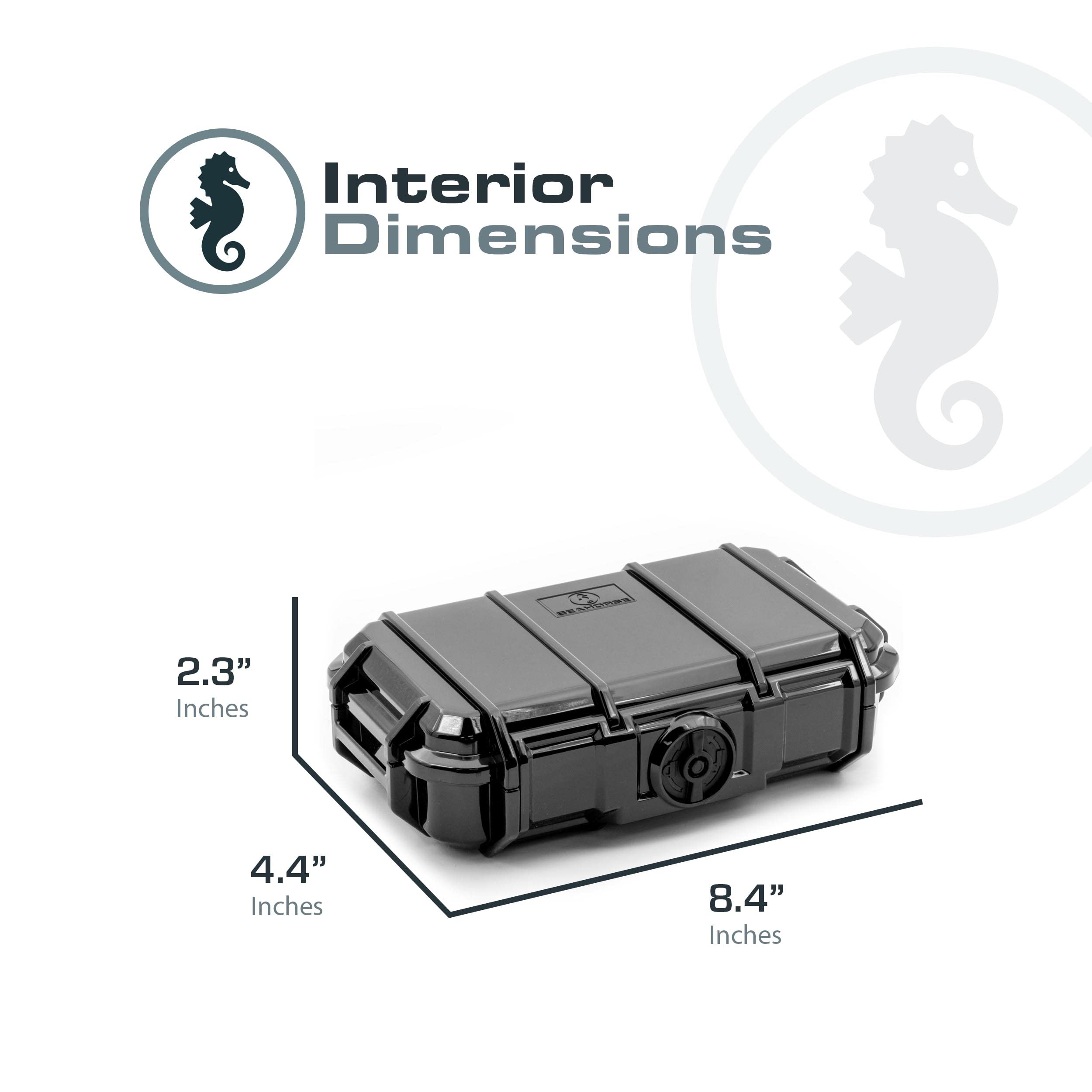 Seahorse 56 100 Round Locking Bullet/Ammo Storage Box - Mil Spec/Waterproof/USA Made/Dust Proof/Airtight - For 9mm .40 45 357 36 Special 5.56 NATO .223 Caliber Ammunition