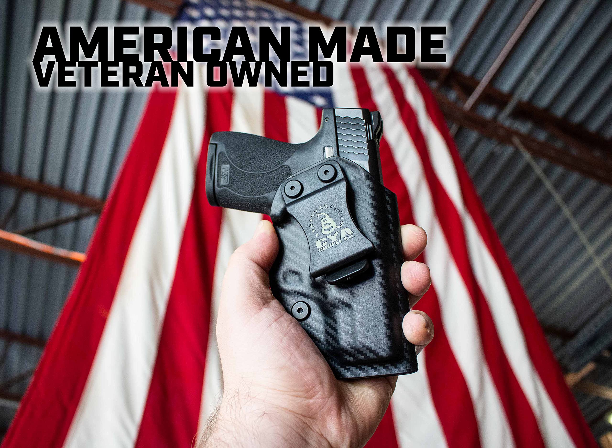 CYA Supply Co. Base IWB Concealed Carry Holster Veteran Owned Made in USA - Fits Ruger Max-9 Black