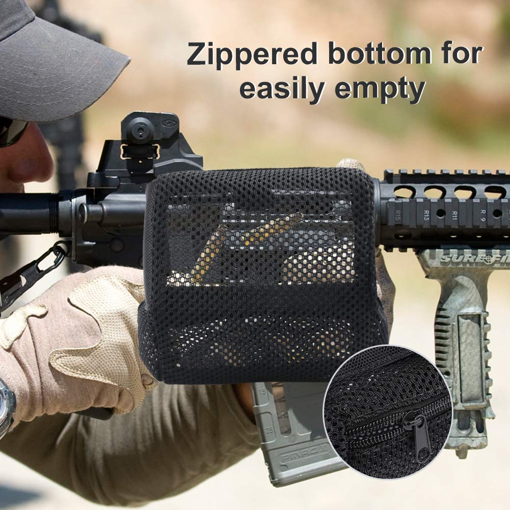 Feyachi Brass Catcher Heat Resistant Thickened Nylon Cartridge Casing Shell Catcher Net for Weapon with Picatinny Rail Mount