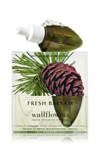 bath & body works fresh balsam wallflower refill signature collection 2 bulbs