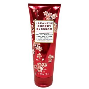 Bath & Body Works Fine Fragrance Mist & Ultra Shea Body Cream Japanese Cherry Blossom 2 Piece Set Full Size 8oz.