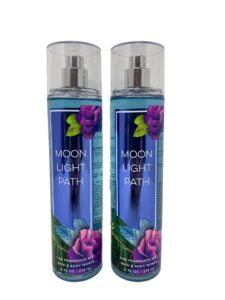 bath & body works moonlight path fine fragrance mist - value pack lot of 2 (moonlight path)