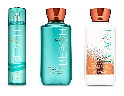 Bath & Body Works ~ Signature Collection ~ At The Beach ~ Shower Gel ~ Fine Fragrance Mist & Body Lotion ~ Trio Gift Set