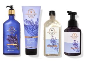 bath & body works bath and body works aromatherapy lavender + vanilla deluxe gift set - body cream - body lotion - body wash and gentle foaming hand soap