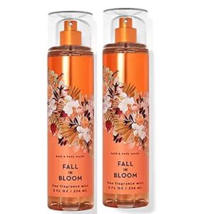 bath & body works fall in bloom fine fragrance body mist gift set 8 oz pack lot of 2 (fall in bloom)