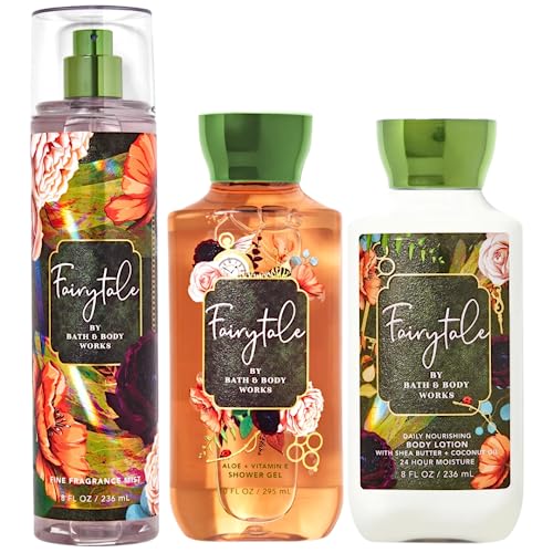 Bath & Body Works - Fairytale - 3 pc Bundle - Trio - Shower Gel, Fine Fragrance Mist and Body Lotion