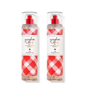 bath and body works gingham love fine fragrance body mist gift set - value pack lot of 2 (gingham love)