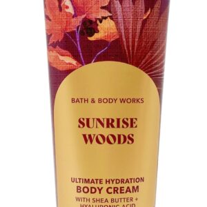 Bath and Body Works Sunrise Woods 2 Pack Ultra Shea Body Cream 8 Oz. (Sunrise Woods)