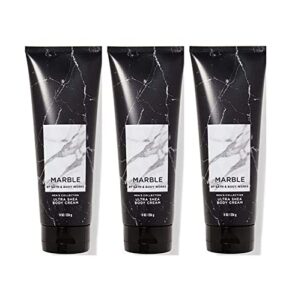 bath and body works marble for men signature ultra shea body cream 8 fl oz pack of 3 (marble)