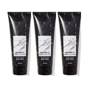 Bath and Body Works Marble For Men Signature Ultra Shea Body Cream 8 fl oz Pack Of 3 (Marble)