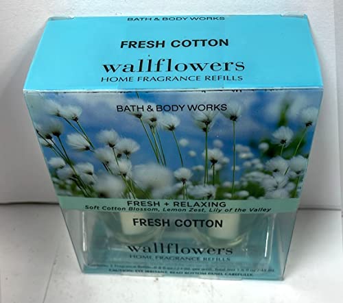 Bath & Body Works Wallflowers Home Fragrance Refill Bulbs Fresh Cotton 2 Pack