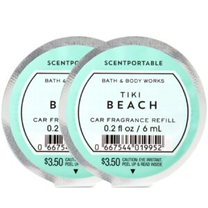 bath and body works scentportable fragrance refill tiki beach. 2 set.