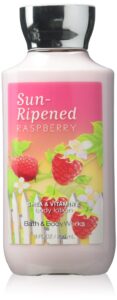 bath & body works sun-ripened raspberry shea & vitamin e body lotion, 8 ounce