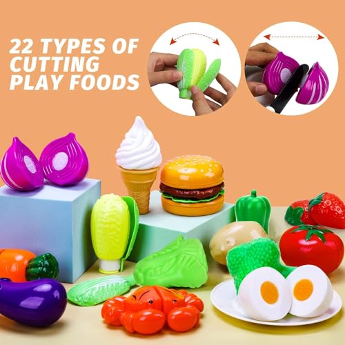 STEAM Life Kids Play Kitchen Accessories, Play Food Sets for Kids Kitchen, Kids Pots and Pans Set, Kitchen Toys, Toy Kitchen Accessories, Toy Kitchen Sets, Kids Kitchen Accessories, Cooking Set Kids