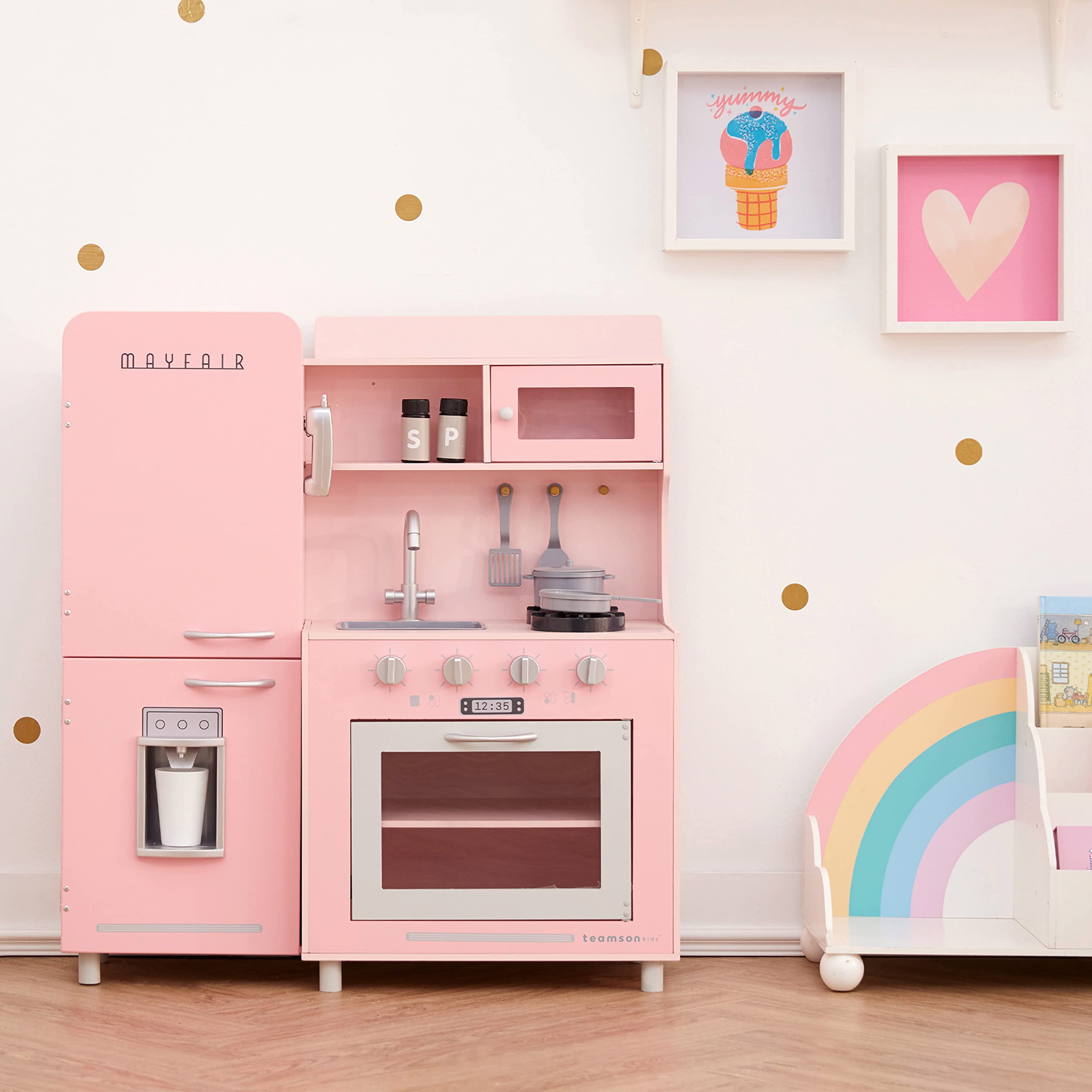 Teamson Kids - Little Chef Mayfair Retro Play Kitchen - Pink