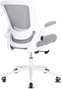 misolant desk chair, mesh office chair, ergo chair, ergonomic office chair with adjustable lumbar support and height, office desk chair 360°swivel office chair (light gray)