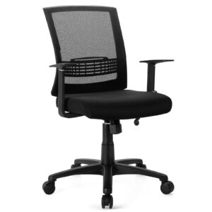 giantex ergonomic mesh executive office chair with adjustable lumbar support, swivel managerial chair with rocking function, high-back computer chair, home office desk chair