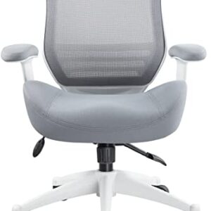 BOLISS 400lbs Ergonomic Office Chair with Super Soft Adjustable Arms,Molded Foam Seat and Lumbar Support Home Office Desk Chair,Swivel Computer Chair (Grey)