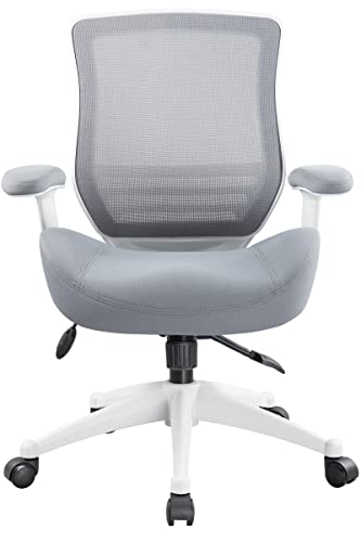 BOLISS 400lbs Ergonomic Office Chair with Super Soft Adjustable Arms,Molded Foam Seat and Lumbar Support Home Office Desk Chair,Swivel Computer Chair (Grey)