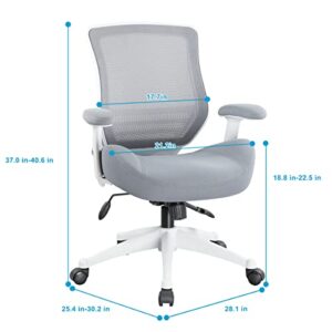 BOLISS 400lbs Ergonomic Office Chair with Super Soft Adjustable Arms,Molded Foam Seat and Lumbar Support Home Office Desk Chair,Swivel Computer Chair (Grey)