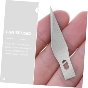 VILLCASE 1 Box Carving Blade Tools Replacement Blades Craft Blades Trimming Wood Blades Steel Crafting Blades Carving Cutter Blades Model Making Blades Tool Steel Carving Cutting