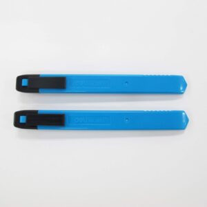 2pcs MOJO-HOME Ceramic Box Cutter - Utility Knife for opening packages with safety lock and snap off blades (Blue)