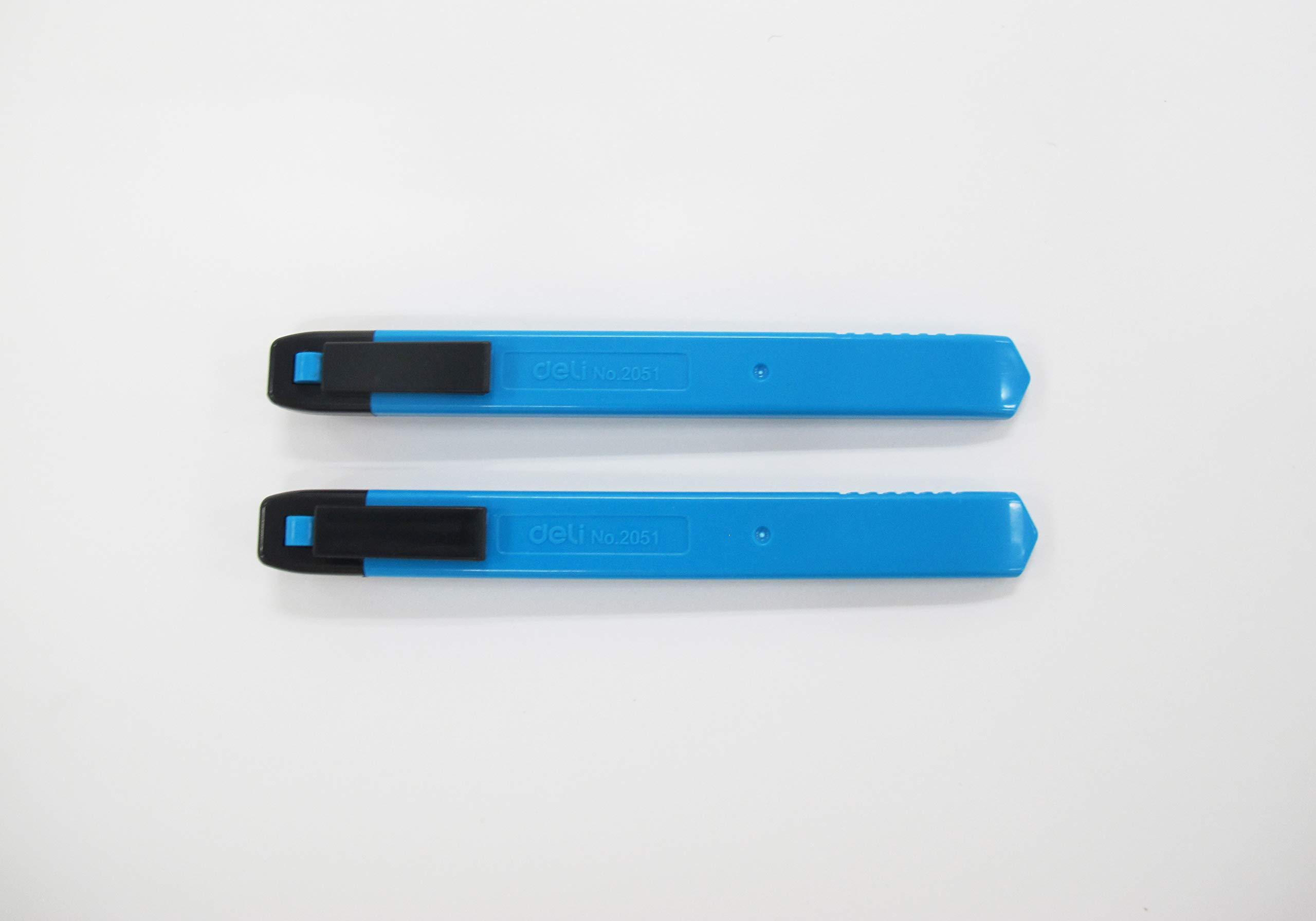 2pcs MOJO-HOME Ceramic Box Cutter - Utility Knife for opening packages with safety lock and snap off blades (Blue)