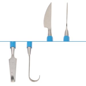 Xiem Tools Serrated Hook and Knife Tool (Double-Ended) for Pottery and Ceramics