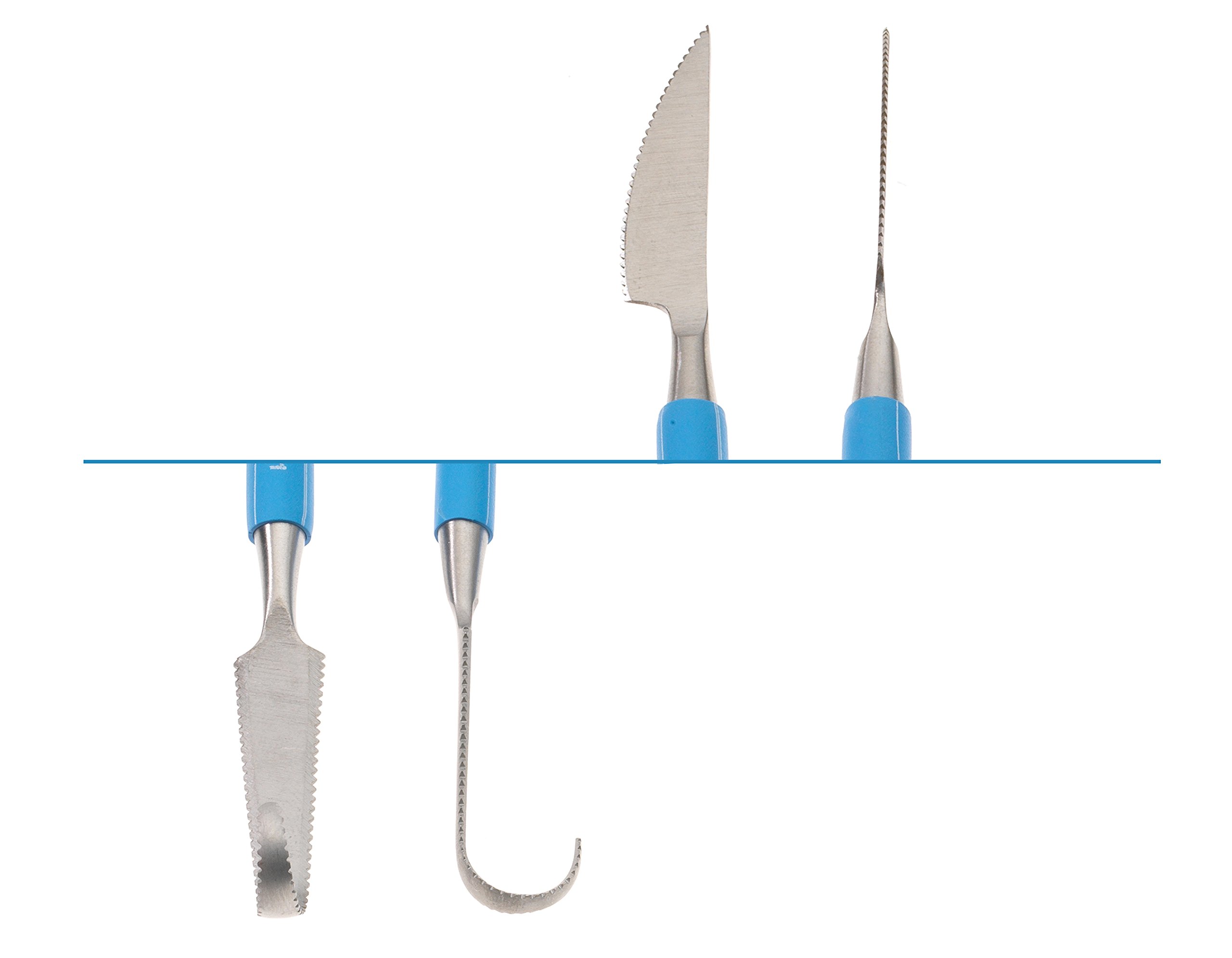 Xiem Tools Serrated Hook and Knife Tool (Double-Ended) for Pottery and Ceramics