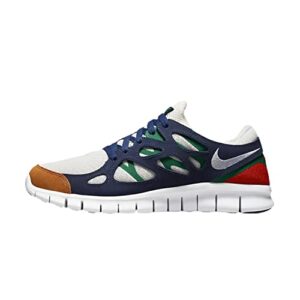 nike men's free run 2 running shoes, phantom/white-malachite, 11