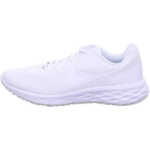 Nike Revolution 6 NN Mens Running Shoes, White/White-White, 9 M US