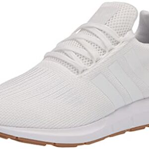 adidas Men's Swift Running Shoe, White/White/Gum, 10