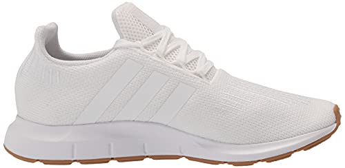 adidas Men's Swift Running Shoe, White/White/Gum, 10