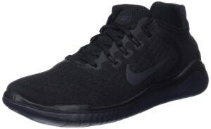 nike mens free rn 2018 running shoe, black/anthracite, 13