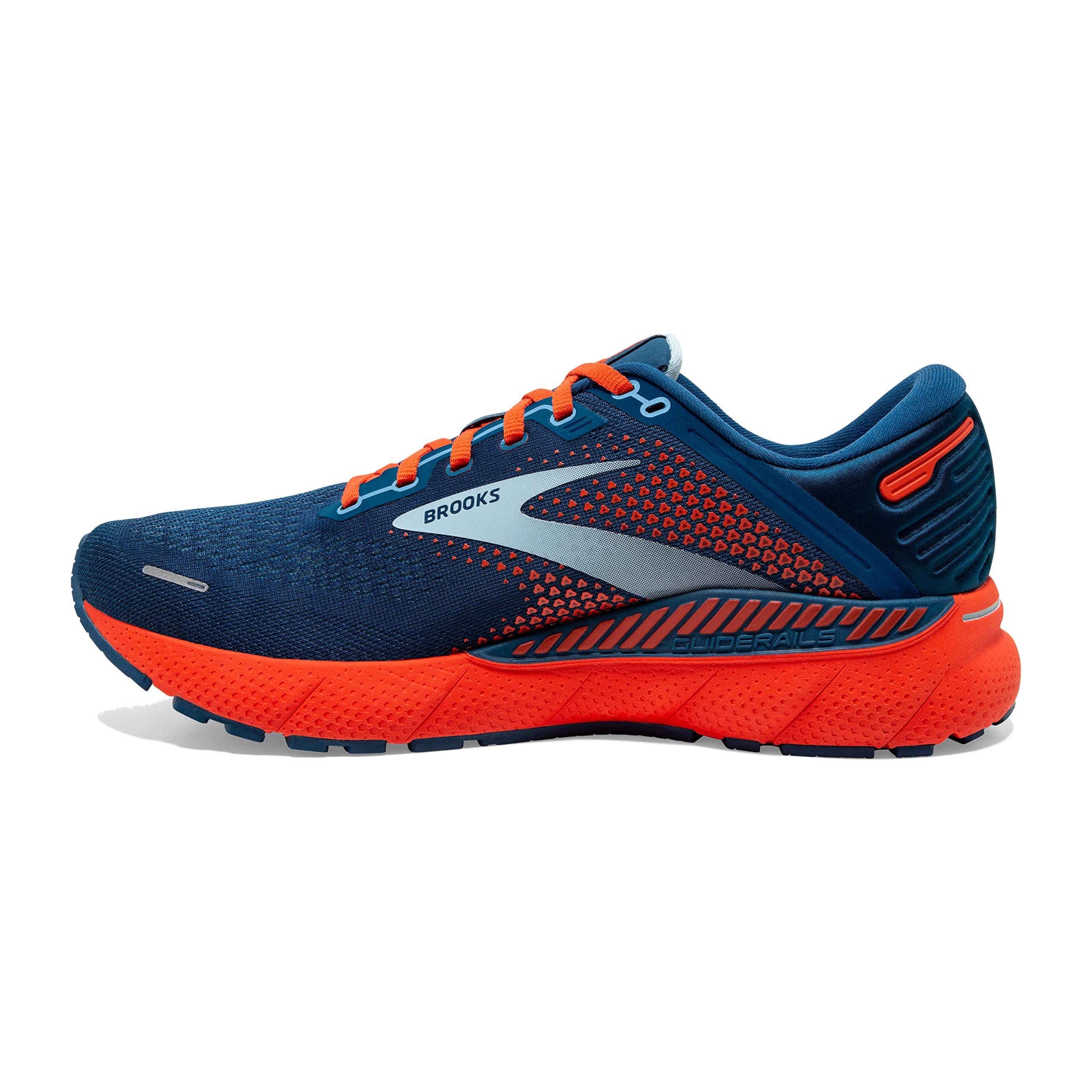 Brooks Men's Adrenaline GTS 22 Supportive Running Shoe - Blue/Light Blue/Orange - 15 Medium