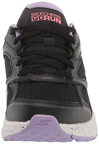 Skechers Women's GO Run CONSISTENT-Vivid Horizon Sneaker, Black/Lavender, 7