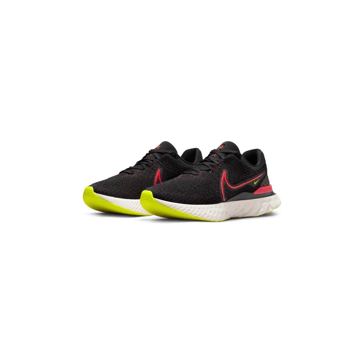 Nike mens React Infinity Run Flyknit 3 DH5392003, Black/Siren Red, 10