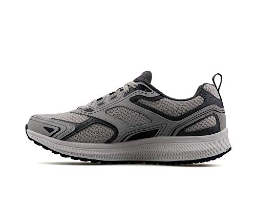 Skechers mens Go Run Consistent - Performance Running & Walking Shoe Sneaker, Grey/Navy, 10.5 X-Wide US