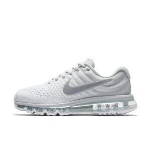 nike women's air max 2017 shoes, pure platinum/wolf grey-white, 8