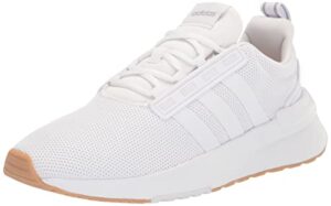 adidas men's racer tr21 running shoe, white/white/grey, 10