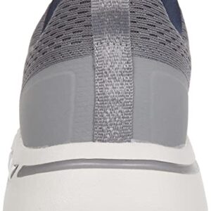 Skechers Men's Gowalk Arch Fit-Athletic Workout Walking Shoe with Air Cooled Foam Sneaker, Grey/Navy, 12