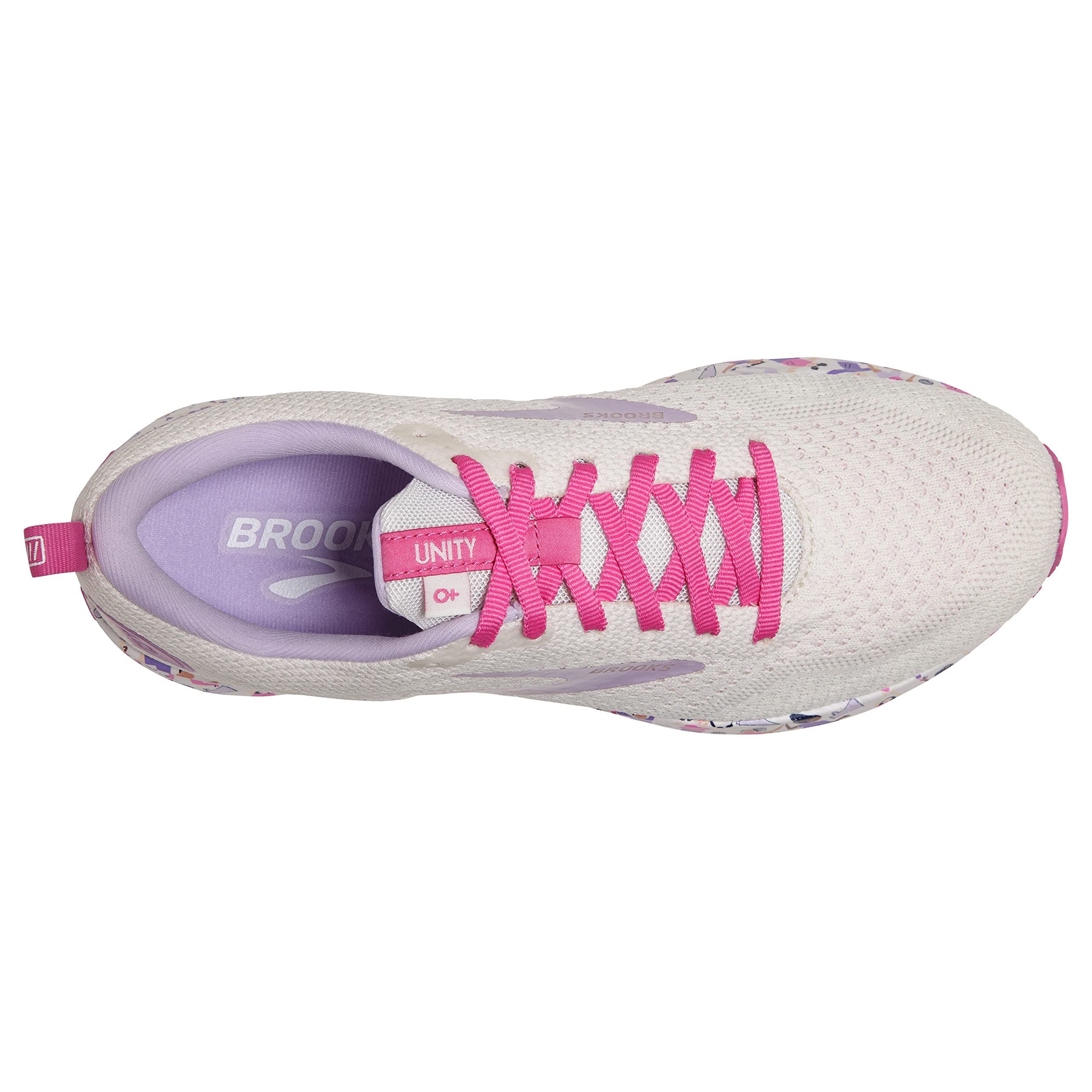 Brooks Women's Revel 4 Running Shoe - White/Lilac/Pink - 6.5