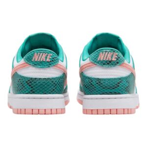 Nike Mens Dunk Low DR8577 300 Snakeskin Washed Teal Bleached Coral - Size 9