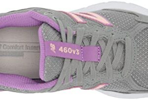 New Balance Women's 460 V3 Running Shoe, Grey/Oyster Pink, 10 Wide