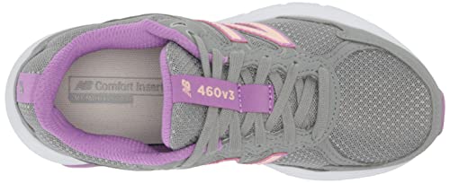 New Balance Women's 460 V3 Running Shoe, Grey/Oyster Pink, 10 Wide