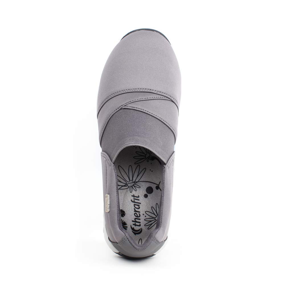 Therafit Meghan Women's Slip On Shoe - for Plantar Fasciitis/Foot Pain Grey