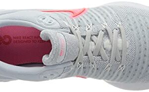 Nike React Infinity Run Flyknit Women's Running Shoe,Pure Platinum/Sunset Pulse/Football Grey/Bright Crimson, 8.5 M