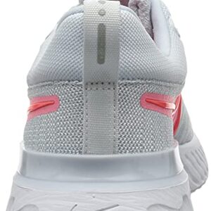 Nike React Infinity Run Flyknit Women's Running Shoe,Pure Platinum/Sunset Pulse/Football Grey/Bright Crimson, 8.5 M