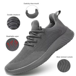 Pozvnn Men's Running Shoes Lightweight Breathable Walking Non Slip Athletic Fashion Sneakers Mesh Workout Casual Sports Shoes